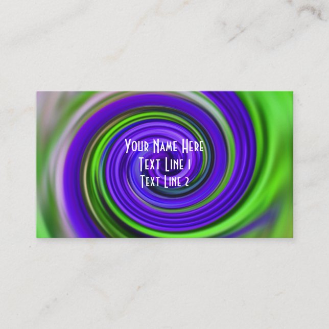 Abstract Red Yellow Swirls Business Card (Front)