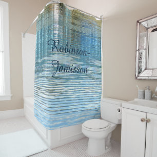 Abstract Reflection Shower Curtain Hyphenated Name