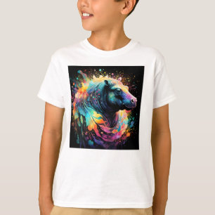 Abstract Reflections: Hippo Colour Splash, T-Shirt