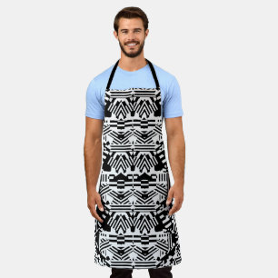 Abstract Reflections: Lines, Cubes, and Monochrome Apron