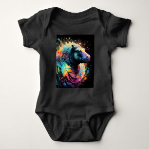 Abstract Reflections: The Painted Hippo, Baby Bodysuit