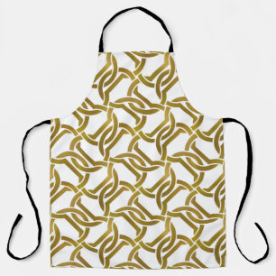 Abstract repeatable background of golden twisted s apron