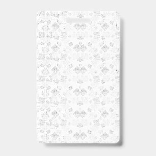 Abstract repeating pattern of stylised shapes in l ID badge