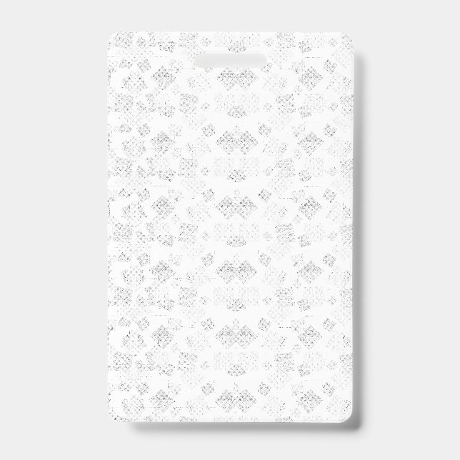 Abstract repeating pattern of stylised shapes in l ID badge (Front)