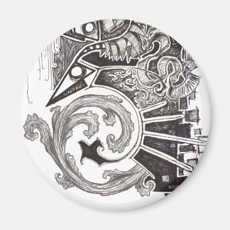Abstract Reptiles Magnet