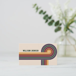 Abstract Retro 1980s Pattern Business Card