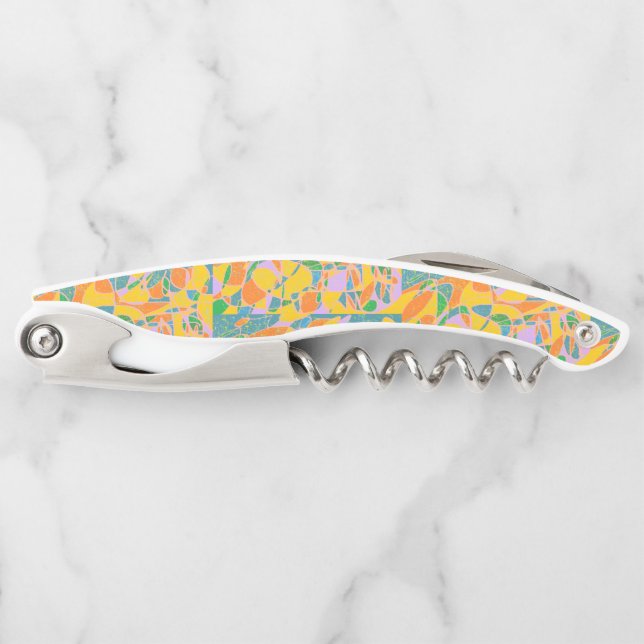 abstract retro art with golden colours corkscrew (Front)