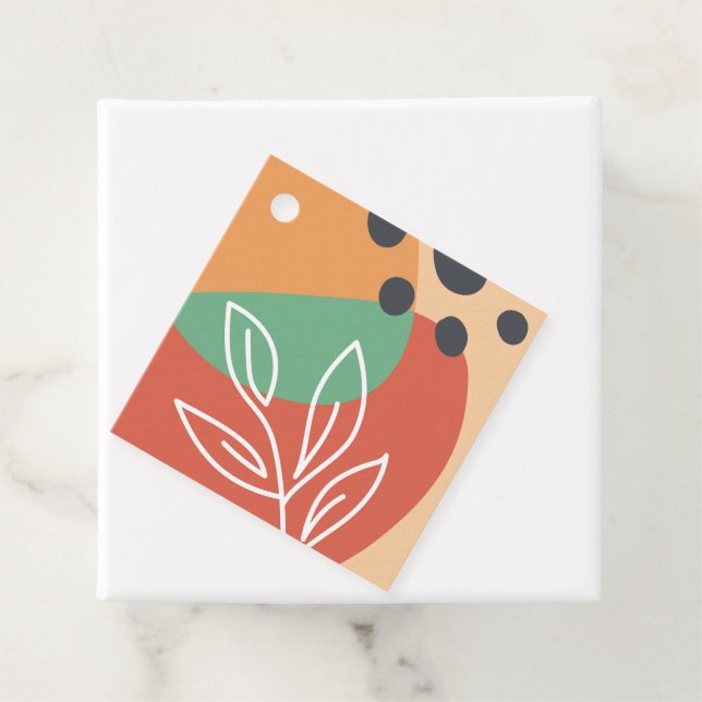 Abstract retro artwork favour tags (In Situ)