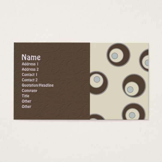 Abstract Retro Circles Business Cards