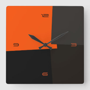 Abstract Retro Colour Geometric Pattern #3 Square Wall Clock