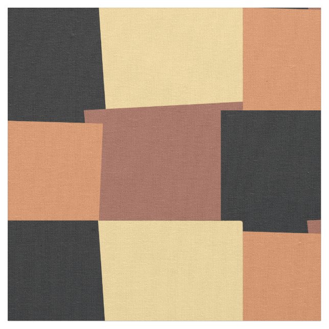 Abstract Retro Colour Geometric Pattern #5 Fabric (Close Up)