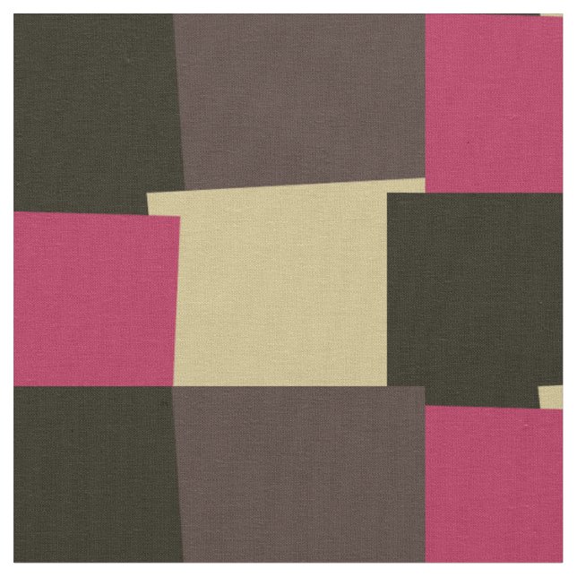 Abstract Retro Colour Geometric Pattern #9 Fabric (Close Up)