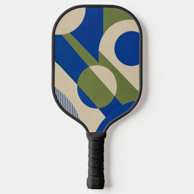 Abstract Retro Design Geometric Pickeball Paddle  (Back)