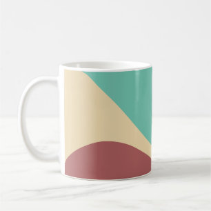 Abstract Retro Earthy Wavy Curves Shapes Coffee Mug