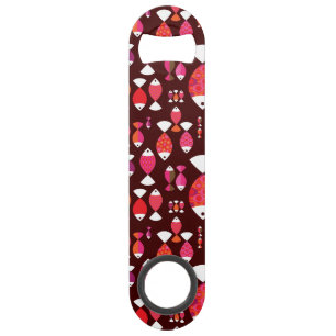 Abstract retro fish underwater pattern