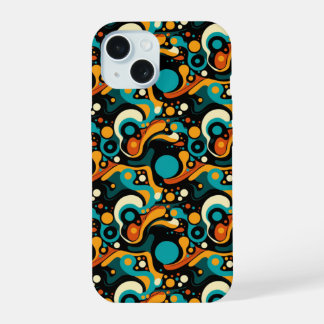 Abstract Retro Funk iPhone 15 Case