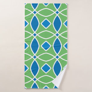 Abstract Retro Geometric seamless pattern with tri Bath Towel