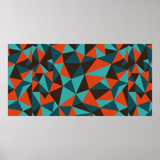 Abstract retro geometrical background - Vintage Poster (Front)