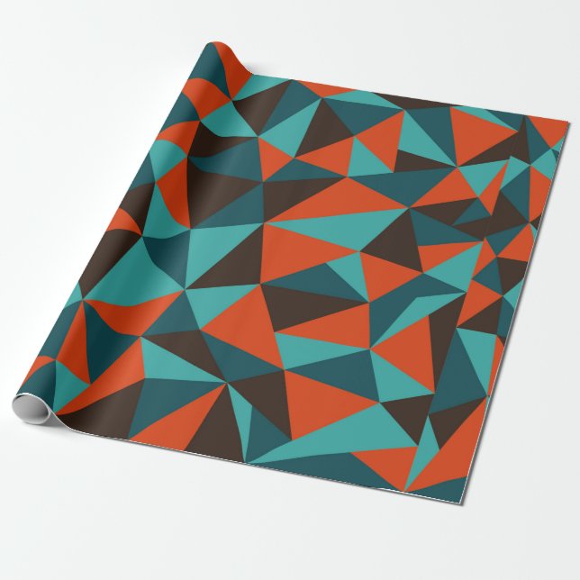 Abstract retro geometrical background - Vintage Wrapping Paper (Unrolled)