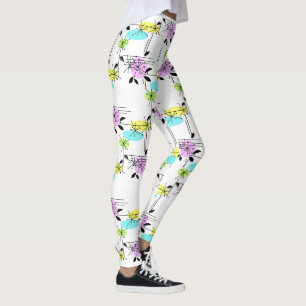 Abstract retro leggings