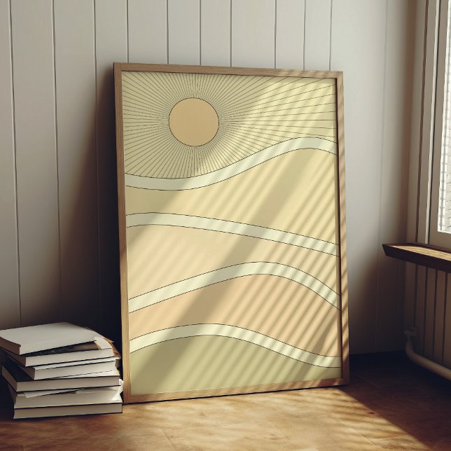 Abstract retro mountains sunset poster (Creator Uploaded)