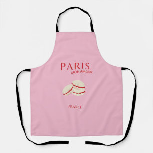 Abstract Retro Pastel Paris Pink ans Pastel Travel Apron