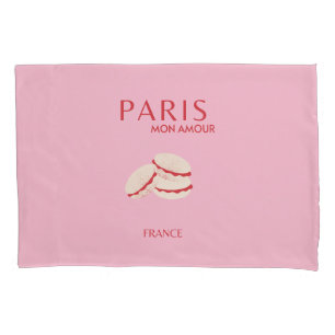 Abstract Retro Pastel Paris Pink ans Pastel Travel Pillowcase