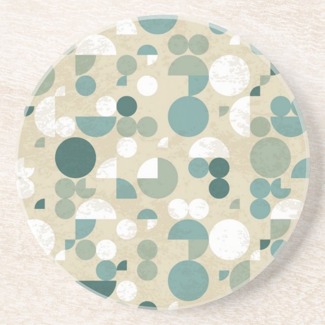 Abstract retro pattern coaster (Front)