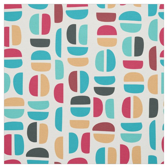 Abstract Retro Pattern Fabric (Swatch)