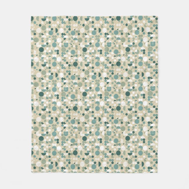 Abstract retro pattern fleece blanket (Front)