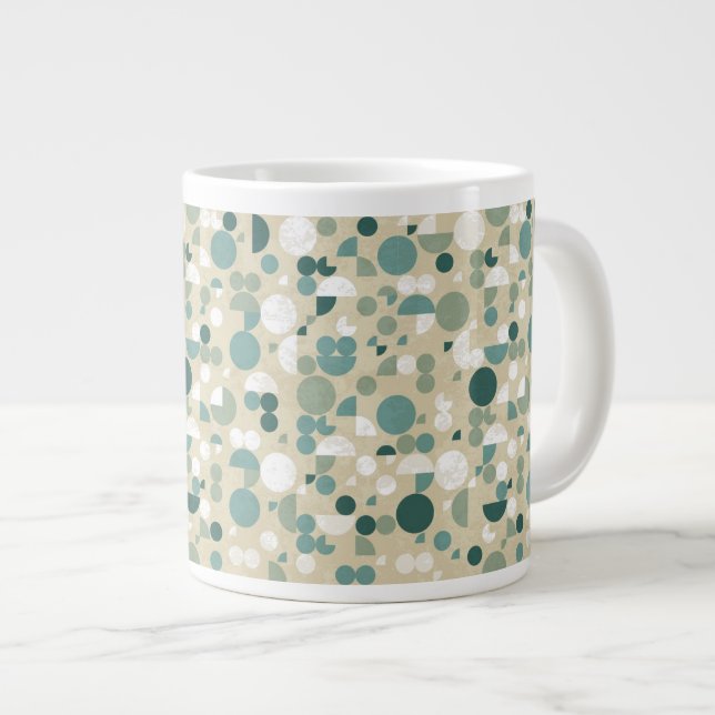 Abstract retro pattern large coffee mug (Front Right)