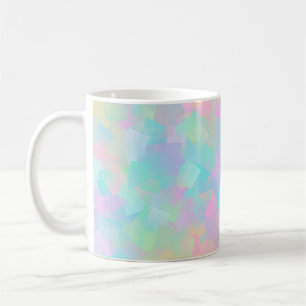 Abstract retro pattern of geometric shapes in pink coffee mug
