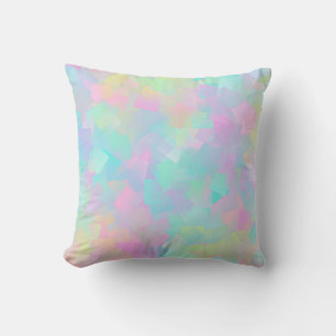 Abstract retro pattern of geometric shapes in pink cushion