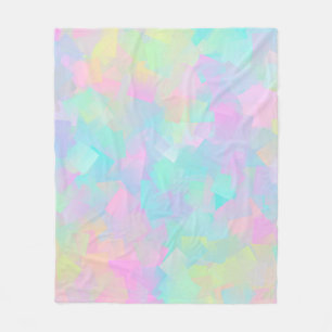 Abstract retro pattern of geometric shapes in pink fleece blanket