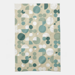 Abstract retro pattern tea towel