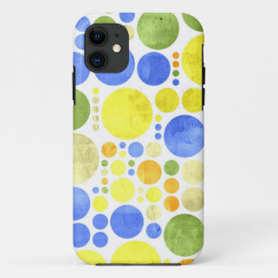 Abstract Retro Polka Dots   Abstract Painting iPhone 11 Case