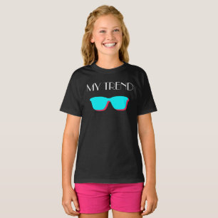Abstract Retro Pop Art - Turquoise & Pink Glasses T-Shirt