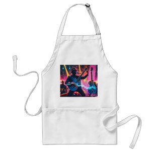Abstract retro pop musical instruments standard apron