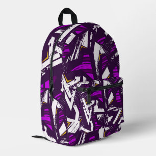 Abstract Retro Style Printed Backpack