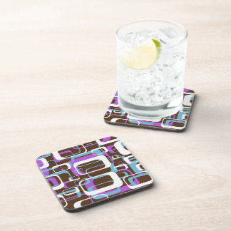 Abstract Retro Swinging 60s Geometric Pattern Coaster