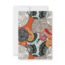 Abstract Retro Swirl Pattern with Japanese feel