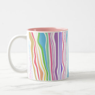 abstract retro vintage pattern Two-Tone coffee mug