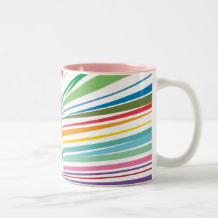 abstract retro vintage pattern Two-Tone coffee mug