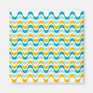 abstract retro wave pattern magnet