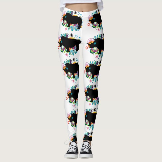 Abstract Rhino Leggings (Front)