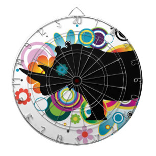 Abstract Rhino Metal Cage Dartboard
