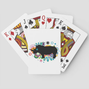 Abstract Rhino Playing Cards
