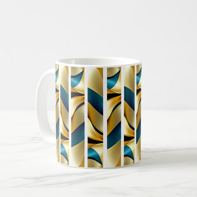 Abstract Ribbon Columns Coffee Mug (Front Left)