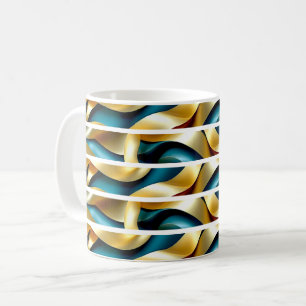 Abstract Ribbon Stripes Coffee Mug