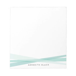 Abstract Ribbons Personalised Notepad